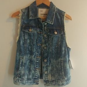 NEW Trucker Denim Women Vest Jeans Garage XS